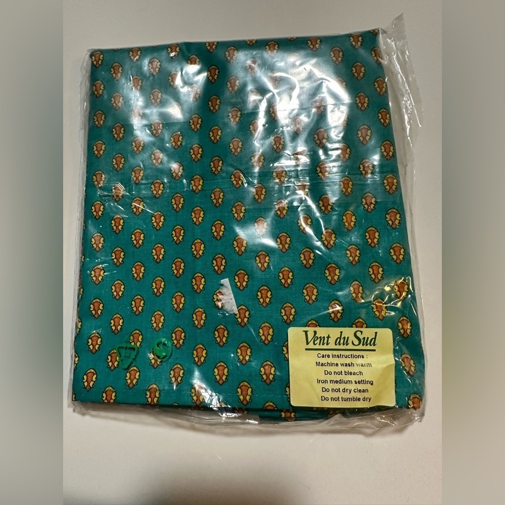 NEW Vent du Sud Cloth Napkins Indian 18x18 Set Of 6 Cotton Colorful France Green
